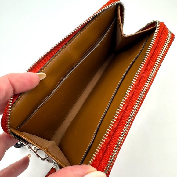 EUC Coach Wild Prairie Print Coated Canvas Double Zip Wallet/Wristlet #F53966 - Picture 11 of 13